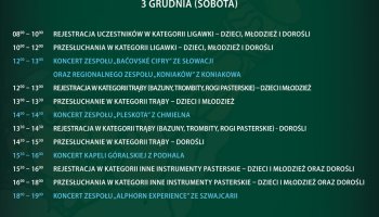 XLI Konkurs Gry na Instrumentach Pasterskich im. Kazimierza Uszyńskiego - 3-4 grudnia 2022r.