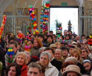 Prezentacja palm na Mszy Świetęj