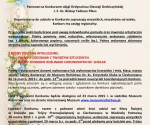 XVIII REGIONALNY KONKURS NA WYKONANIE PALMY WIELKANOCNEJ