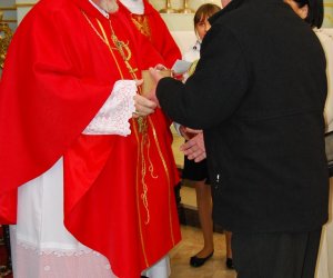 Prezentacja palm na Mszy Świetęj