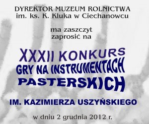 XXXII Konkurs Gry na Instrumentach Pasterskich im. Kazimierza Uszyńskiego